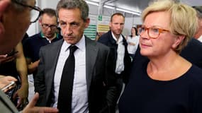 Catherine Vautrin et Nicolas Sarkozy à Chalons-en-Champagne le 30 août 2016 