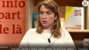 L'actrice Adèle Haenel ce lundi 4 novembre à Médiapart.