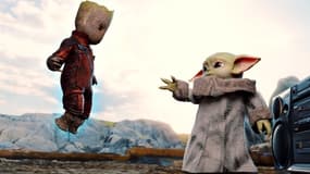Baby Groot et Baby Yoda