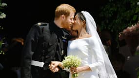 Le prince Harry et Meghan Markle lors de leur mariage à Windsor (Royaume-Uni), le 19 mai 2018.