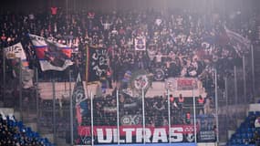 Les supporters du PSG en déplacement à Strasbourg en 2024.