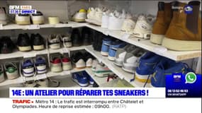 Paris: un atelier pour faire réparer ses baskets