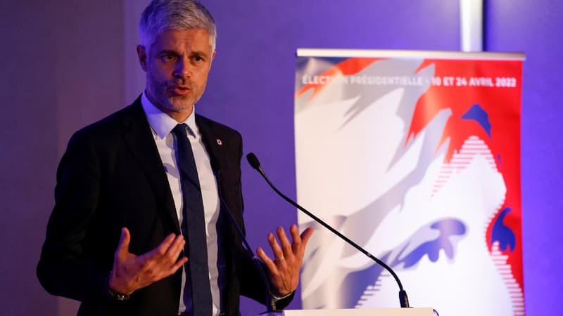 Laurent Wauquiez à la Maison de la chimie le 9 février 2022