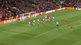 Konaté marque lors de Liverpool-Benfica, le 13 avril 2022