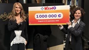 Pour remporter un million d'euro au Keno, la gagnante (au centre) a joué les dates clés de la vie de Céline Dion, représenté ici par sa statue en cire du musée Grévin