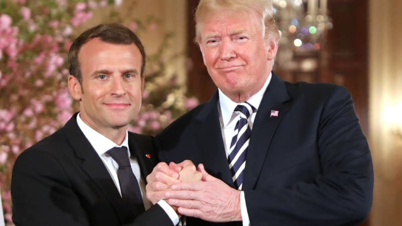 Emmanuel Macron et Donald Trump, le 24 avril 2018 à la Maison Blanche.