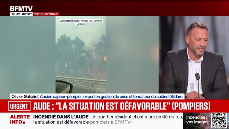 Incendie dans l'Aude: les pompiers déclarent que "la situation est défavorable"