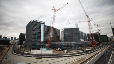 Le chantier du village olympique à Tokyo