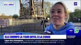 "Je suis prête":  la championne de saut d'obstacle Anouk Garnier va gravir la tour Eiffeil à la corde jusqu'au deuxième étage