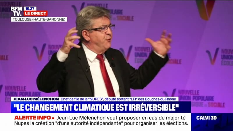 Jean-Luc Mélenchon sur le changement climatique, parle d'un 
