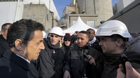 Nicolas Sarkozy à Fessenheim en février 2012