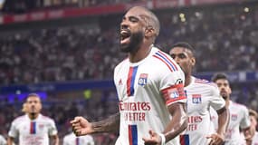 Alexandre Lacazette buteur et capitaine avec l'OL, le 5 août 2022