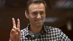 L'opposant russe Alexeï Navalny lors d'une audience au tribunal à Moscou, le 20 février 2021