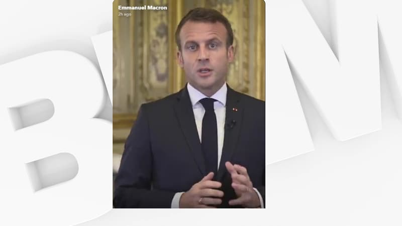 Emmanuel Macron face caméra.