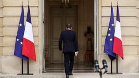 Sébastien Lecornu, le 6 octobre 2025, après son allocution à Matignon et sa démission.