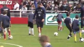 Quand les Bleus s'entraînent avec des enfants