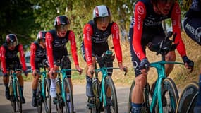 Des coureurs de Arkea-B&B Hotels sur la Vuelta, le 27/08/2025