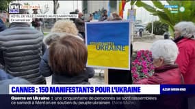 Cannes: 150 personnes se sont réunies samedi en soutien à l'Ukraine