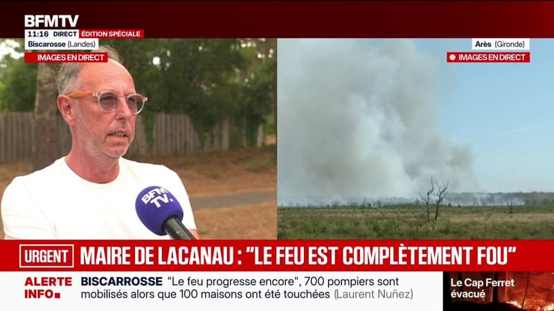 Incendie à Biscarrosse: "Ça prend la gorge", témoigne cet habitant du bourg
