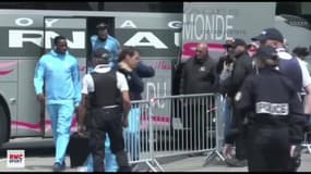 Ligue europa : L'arrivée des Marseillais à l'aéroport de Marignane, direction Lyon