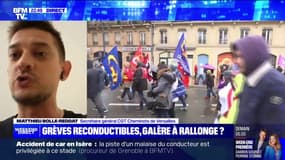 Réforme des retraites: "Ces gens veulent nous faire crever au boulot" déclare Matthieu Bolle-Reddat, secrétaire général CGT Cheminots de Versailles
