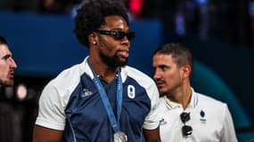 Guerschon Yabusele avec l'équipe de France, le 11 août 2024 aux Jeux olympiques de Paris