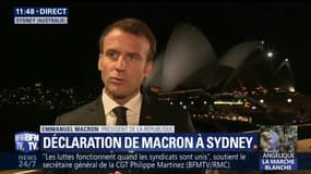 Pour Emmanuel Macron, "le lien entre la France et l'Australie s'est consolidé"