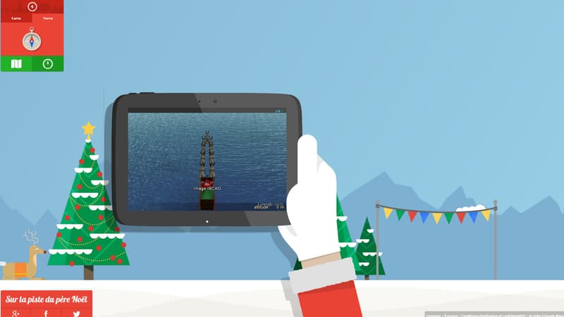 Site, applications, 3D... Google ne va pas lâcher le Père Noël d'une semelle aujourd'hui.