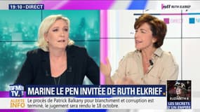 Marine Le Pen face à Ruth Elkrief