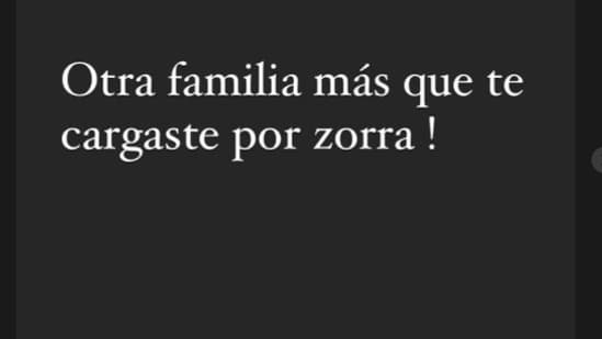 Le message de Wanda Nara sur Instagram