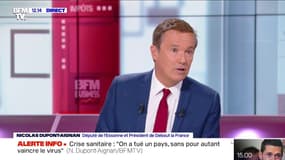 Nicolas Dupont-Aignan: "Je souhaite un bon rétablissement" à Emmanuel Macron