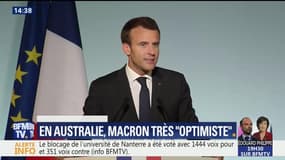 "Le goût de l'optimisme, sachez qu'il est de retour", Emmanuel Macron s'adresse aux Français de Sydney