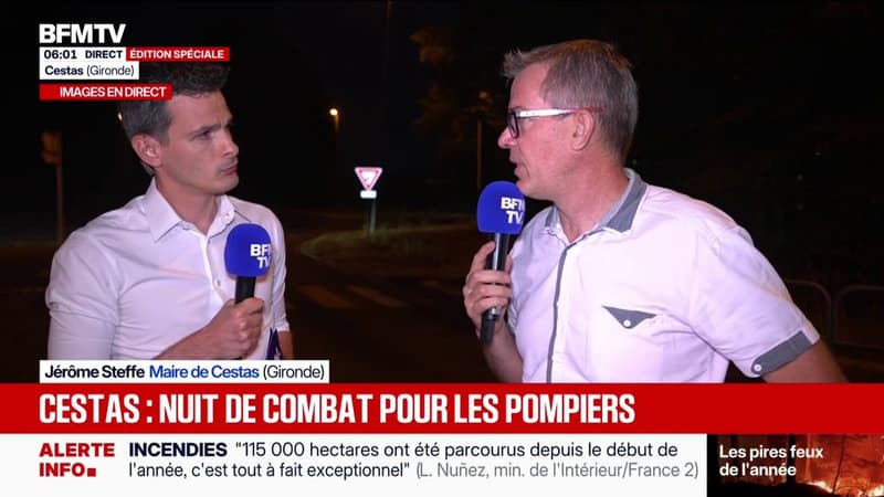 "On a eu de la pluie", se félicite le maire de Cestas (Gironde) où un violent incendie continue de progresser