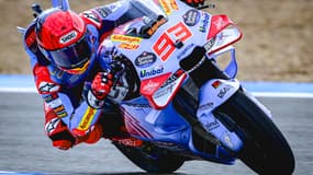 Marc Marquez lors du GP d'Espagne de MotoGP le samedi 27 avril 2024