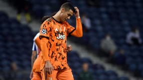La star de la Juventus Cristiano Ronaldo lors du 8e de finale aller de Ligue des champions à Porto, le 17 février 2021 