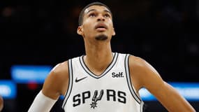 Victor Wembanyama lors de la défaite de San Antonio face à Miami (113-118), le 12 novembre 2023