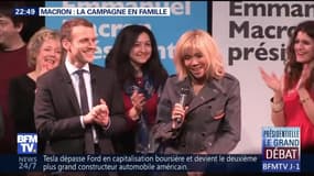 Macron: la campagne en famille