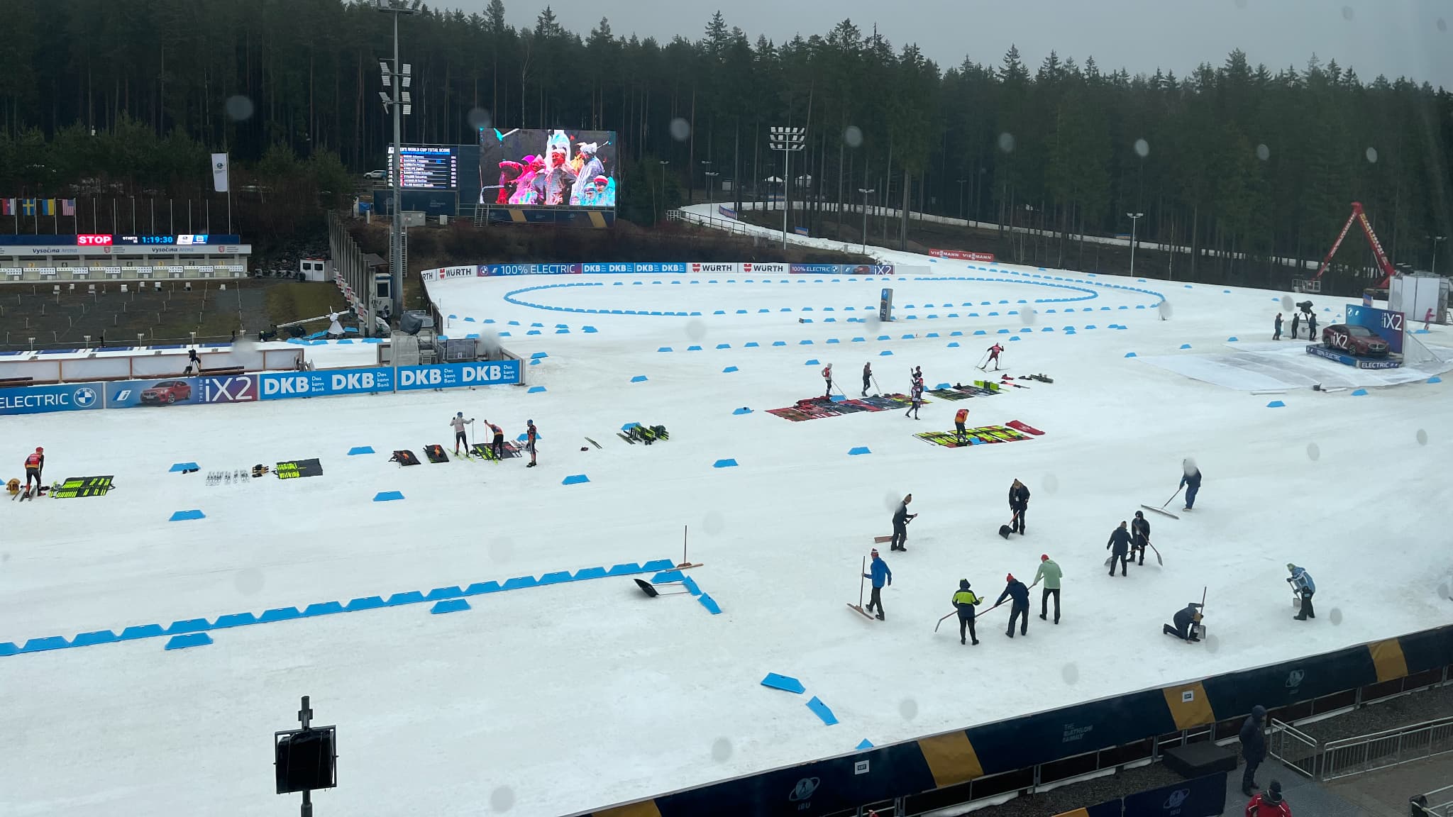 La piste des Mondiaux de biathlon à Nove Mesto, le 11 février 2024.