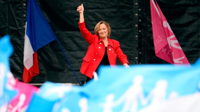 Ludovine de La Rochère, présidente de "La Manif Pour Tous", le 5 octobre 2014 à Paris.