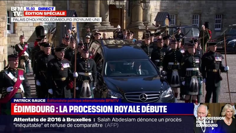 Royaume-Uni: le cercueil de la reine Elizabeth II a quitté le palais d'Holyrood et se dirige vers la cathédrale Saint-Gilles