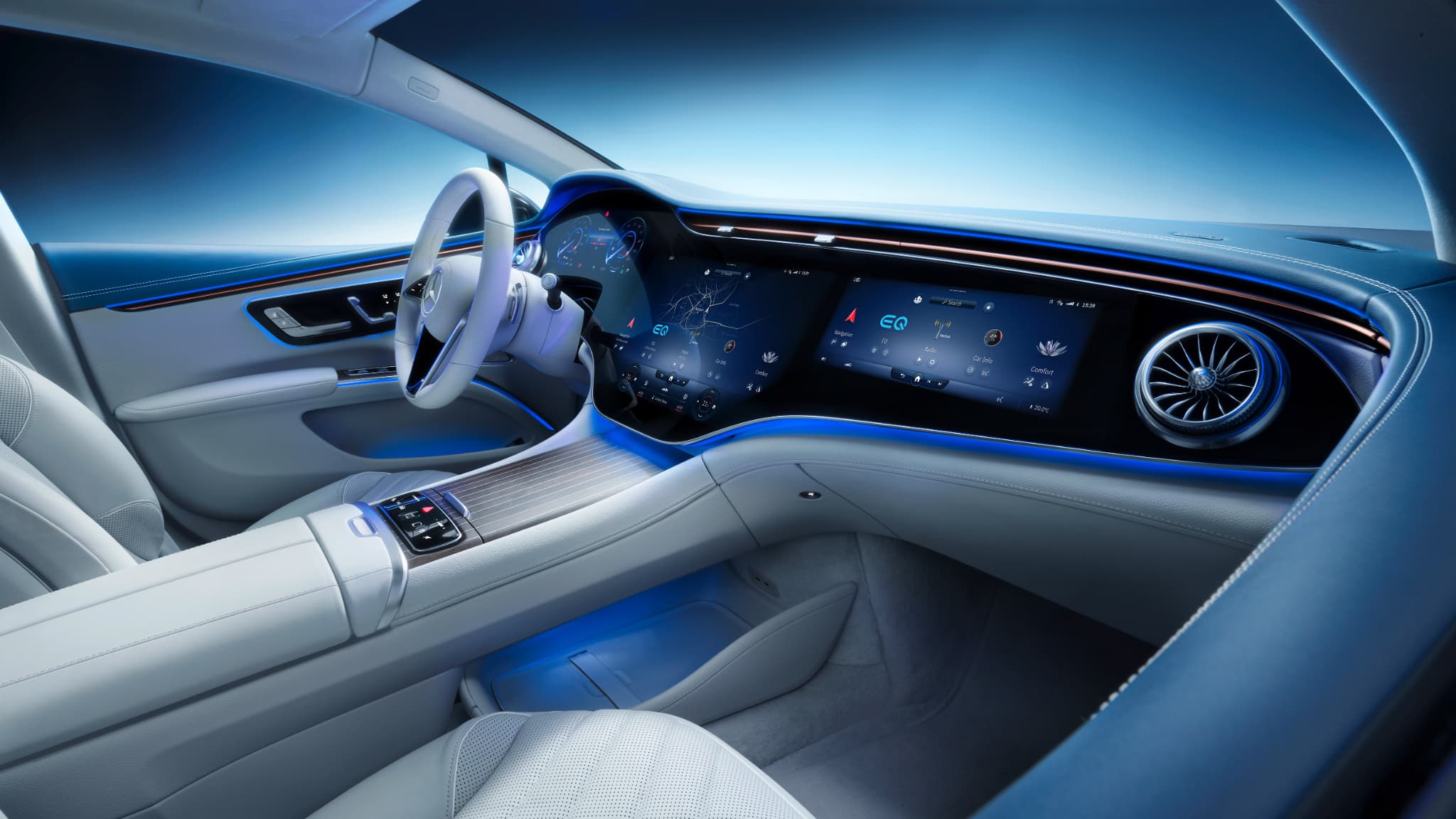 L'intérieur de la Mercedes EQS L'intérieur de la Mercedes EQS