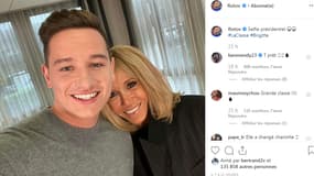 Florian Thauvin et Brigitte Macron