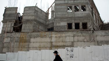 Un logement en construction dans le quartier de Ramat Shlomo, à Jerusalem-Est, photographié le 5 juin 2014.