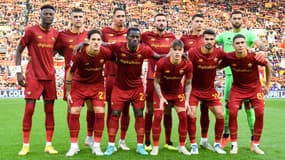 L'équipe de l'AS Roma avant son match de Série A contre le Torino le 13 novembre 2022