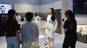 Un stand au Robot Mall à Pékin