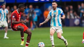Lionel Messi face au Canada avec l'Argentine, le 21 juin 2024