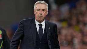 L'entraîneur du Real Madrid Carlo Ancelotti face au FC Barcelone le 26 octobre 2024
