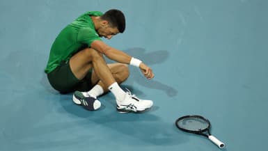 Novak Djokovic lors de sa défaite en finale du Masters 1000 de Miami contre Jakub Mensik (7-6, 7-6), le 30 mars 2025