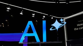 Un logo "IA" en anglais (image d'illustration