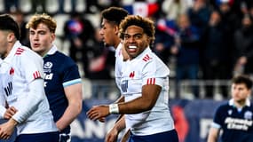Le Français Simeli Daunivucu face à l'Ecosse le 14 mars 2025